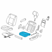 OEM 2021 Honda Passport Pad, L. FR. Seat Cushion Diagram - 81537-TG7-A51