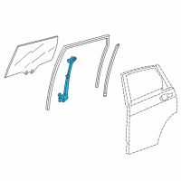 OEM 2022 Honda CR-V Regulator Assembly, Right Rear Door Power Diagram - 72710-TLA-A11