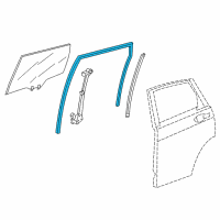 OEM Honda CR-V Channel, Right Rear Door Run Diagram - 72735-TLA-A01