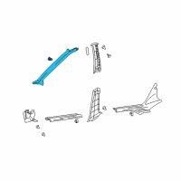 OEM 2004 Hyundai Sonata Trim Assembly-Front Pillar LH Diagram - 85810-38210-OI