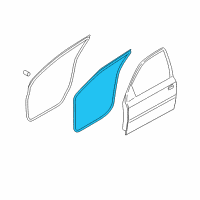 OEM 2008 Kia Rio WEATHERSTRIP-Front Door Body Diagram - 821201G001