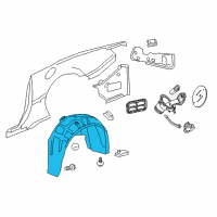 OEM 2019 Chevrolet Camaro Wheelhouse Liner Diagram - 84083944