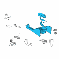 OEM Toyota RAV4 Console Assembly Diagram - 58901-0R010-B1