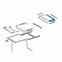 OEM 2004 Toyota Land Cruiser Glass Assembly Seal Diagram - 63251-60062