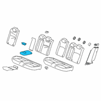 OEM 2019 Honda Civic Armrest Assembly, Rear Seat Center (Cashmere Ivory) (Leather) Diagram - 82180-TGG-A61ZF