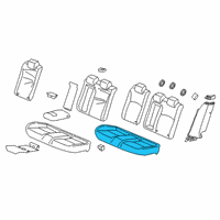 OEM 2019 Honda Civic Pad, RR. Seat Cushion Diagram - 82137-TGG-G81