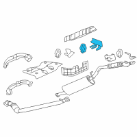 OEM Oldsmobile Silhouette Bracket Asm-Exhaust Resonator Front Hanger Diagram - 10433163