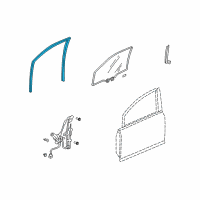 OEM 2008 Honda Fit Channel, Left Front Door Run Diagram - 72275-SAA-023