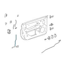 OEM Chevrolet SSR Rod-Front Side Door Lock Release Lever Locking (LH/RH) Diagram - 15102486