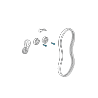 OEM 2003 Oldsmobile Alero Bolt, Belt Idler Pulley Diagram - 24508425