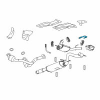 OEM Cadillac Escalade Rear Muffler Hanger Diagram - 22753402