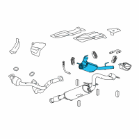 OEM 2012 Cadillac Escalade ESV Exhaust Resonator ASSEMBLY (W/ Tail Pipe) Diagram - 22753405