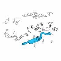 OEM 2014 Cadillac Escalade ESV Muffler & Pipe Diagram - 22753404