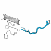 OEM 2011 Cadillac STS Transmission Fluid Cooler Inlet And Outlet Pipe Assembly Diagram - 20977535