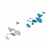 OEM 2000 Honda Civic Mirror Assembly, Passenger Side Door (R.C.) Diagram - 76200-S01-A15