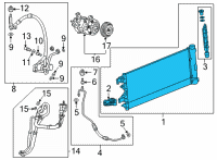 OEM 2022 Cadillac Escalade Condenser Diagram - 23409061