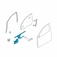 OEM 2010 Pontiac G3 Window Regulator Diagram - 42490251