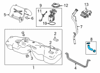 OEM 2020 Cadillac CT5 Filler Hose Diagram - 84706282