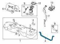 OEM 2020 Cadillac CT5 Tank Strap Diagram - 84514817