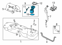 OEM Cadillac CT4 Fuel Pump Diagram - 85123729