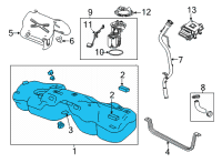 OEM Cadillac CT5 Fuel Tank Diagram - 84881225