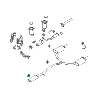 OEM Lincoln MKS Muffler & Pipe Clamp Diagram - 5F9Z-5A231-A