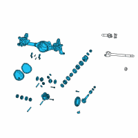 OEM 2003 Dodge Ram 2500 Axle-Service Front Diagram - 5086716AA