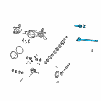 OEM Dodge Ram 3500 Front Axle Carrier-Axle Shaft Assembly Diagram - 5086666AB