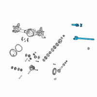 OEM 2004 Dodge Ram 2500 Front Axle Carrier-Axle Shaft Assembly Diagram - 5086666AB