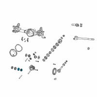 OEM 2005 Dodge Ram 2500 Bearing-Differential Side Diagram - 5086689AA