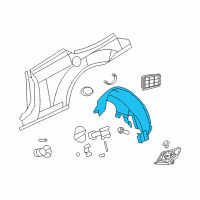 OEM 2008 Chrysler Sebring Shield-WHEELHOUSE Diagram - 4389850AE