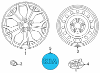 OEM Kia Seltos Wheel Hub Cap Assembly Diagram - 52960M6500