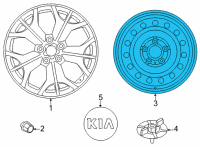 OEM 2021 Hyundai Kona Temporary Wheel Assembly Diagram - 52910-A4910
