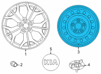 OEM 2022 Hyundai Kona Electric Temporary Wheel Assembly Diagram - 52910-A4910