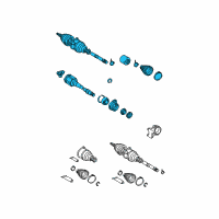 OEM 2006 Scion tC Axle Assembly Diagram - 43410-44042