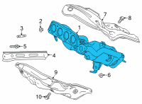 OEM 2021 Toyota RAV4 Exhaust Manifold Diagram - 17141-25131