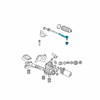 OEM 2010 Honda Insight End, Passenger Side Tie Rod Diagram - 53540-TF0-003