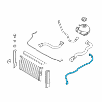 OEM 2017 BMW 328d Coolant Hose Diagram - 17-12-7-811-133