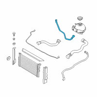 OEM 2014 BMW 328d Engine Coolant Overflow Hose Diagram - 17-12-8-514-238