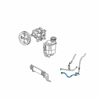 OEM 2008 Dodge Ram 1500 Line-Power Steering Return Diagram - 52113125AF