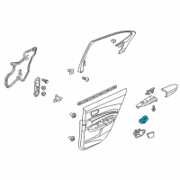 OEM Acura TLX Switch Assembly, Power Window Rear Diagram - 35770-TZ3-A01