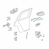 OEM 2005 Buick Rainier Rod Asm-Rear Side Door Inside Handle Diagram - 15291865