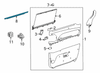 OEM 2021 Toyota Sienna Belt Weatherstrip Diagram - 68173-08040