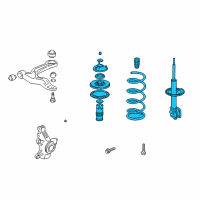 OEM Honda Odyssey Shock Absorber Assembly, Left Front Diagram - 51602-S0X-A19