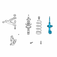 OEM 2003 Honda Odyssey Shock Absorber Unit, Right Front Diagram - 51605-S0X-A05