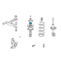 OEM 2000 Honda Odyssey Bearing, Front Fork Mount Diagram - 51726-SK3-003