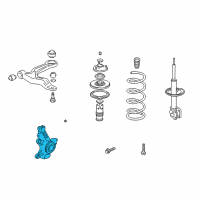 OEM 2001 Honda Odyssey Knuckle, Right Front Diagram - 51211-S0X-A01