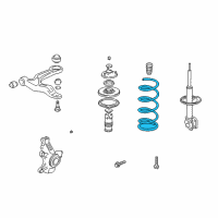 OEM Honda Odyssey Spring, Front Diagram - 51401-S0X-A12