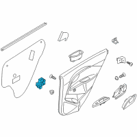 OEM 2017 Kia Rio Rear Power Window Sub Right Switch Assembly Diagram - 935801W010