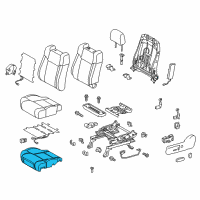 OEM 2016 Toyota Tundra Seat Cushion Pad Diagram - 71512-0C140